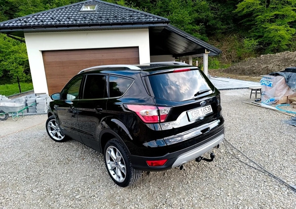 Ford Kuga cena 72600 przebieg: 154927, rok produkcji 2018 z Jedlicze małe 781